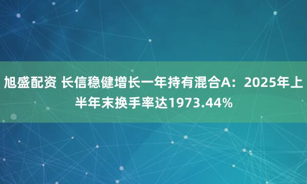 旭盛配资 长信稳健增长一年持有混合A：2025年上半年末换手率达1973.44%